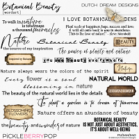 Botanical Beauty - Wordart