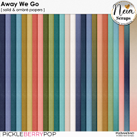 Away We Go - Solid & Ombré Papers - by Neia Scraps