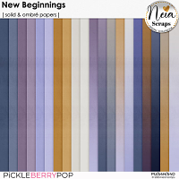 New Beginnings - Solid & Ombré Papers - by Neia Scraps