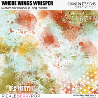Where Wings Whisper  - watercolor brushes