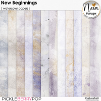 New Beginnings - Watercolor Papers - by Neia Scraps