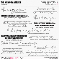 The Memory Atelier - word art 