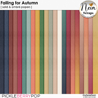 Falling for Autumn - Solid & Ombré Papers - by Neia Scraps