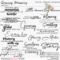 Growing Memories - Wordart