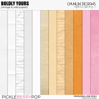 Boldly Yours - vintage & solid papers