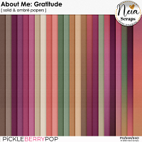 About Me: Gratitude - Solid & Ombré Papers - by Neia Scraps