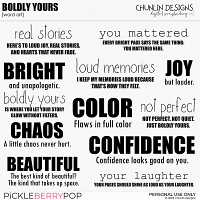 Boldly Yours - word art