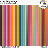 Crisp Beginnings - Solid & Ombré Papers - by Neia Scraps