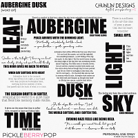 Aubergine Dusk  - word art