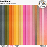 Bold Heart - Solid & Ombré Papers - by Neia Scraps