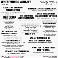 Where Wings Whisper  - word art 