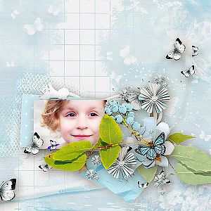 Blue Butterflies by DitaB Designs