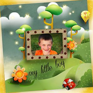 kit dream boy layout by Scrap de yas