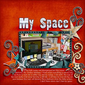 My Space - a 2 page layout page 1