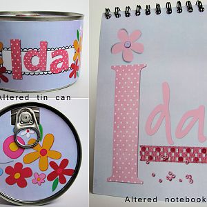 Altered can and notebook