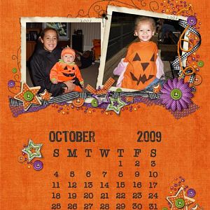 October Calendar page