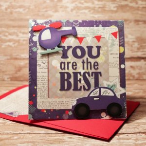 You Are The Best card with matching envie