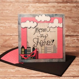 She-ro Mother's Day card with matching envie