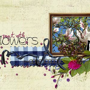 Birthdaycard - Say it with Flowers