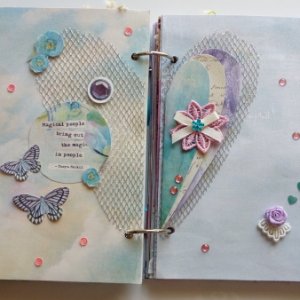 February 2021 Junk Journal Challenge  - heart booklet