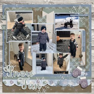 Jaxon playing in the snow (2 years old) - Feb 2022