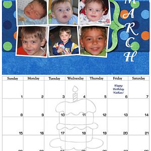 March 2009 Calendar Page