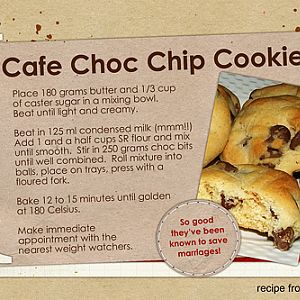 Choc Chip Cookie recipe