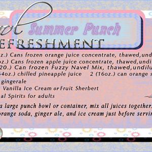 Recipe Card - Summer Punch