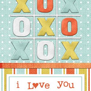 xoxo - I love you card