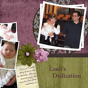 Leah's dedication