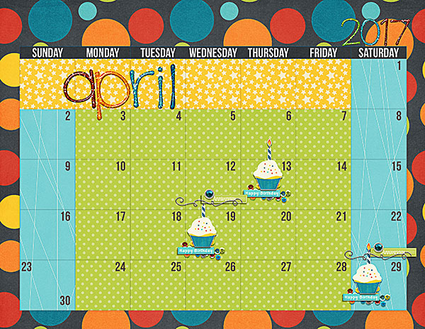 2017 April Calendar