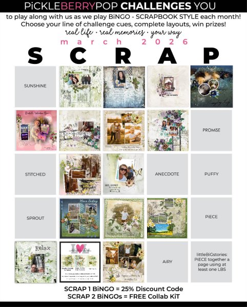 2026 March Scrap Bingo