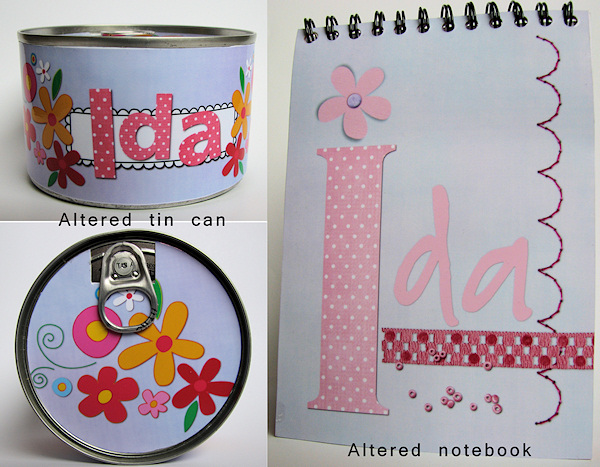 Altered can and notebook