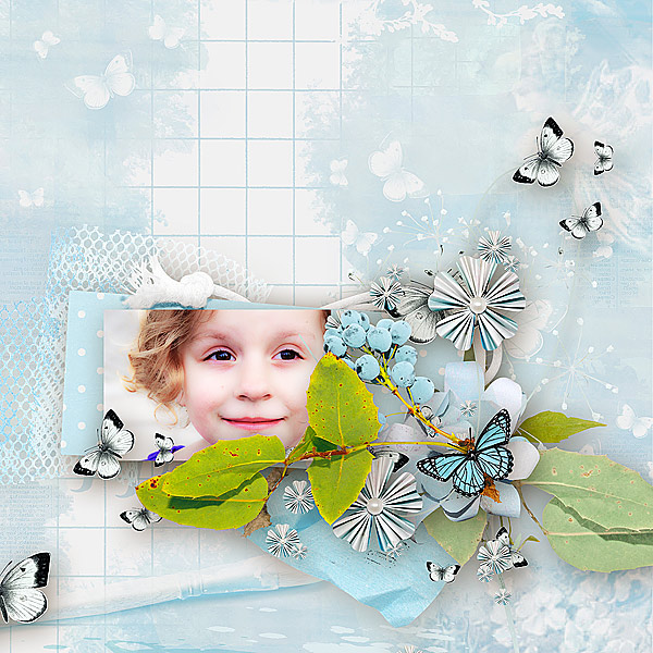 Blue Butterflies by DitaB Designs