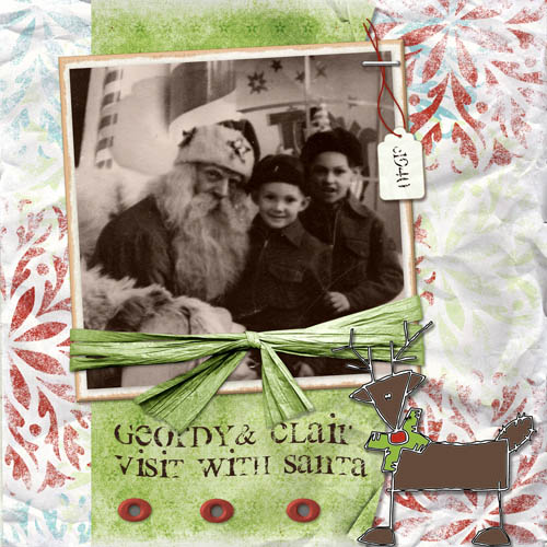 Geordy & Clair Visit with Santa c1940