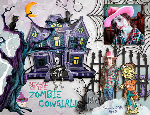 Halloween - Color Challenge - Cowgirl Zombie