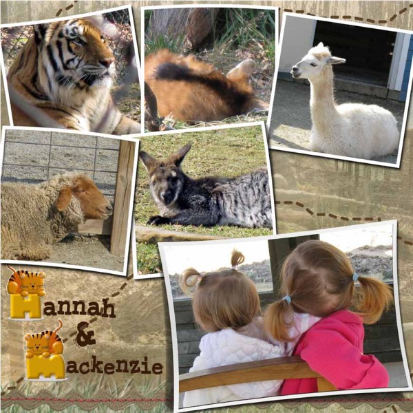 Hanna & Makenzie at the zoo feb. 2009