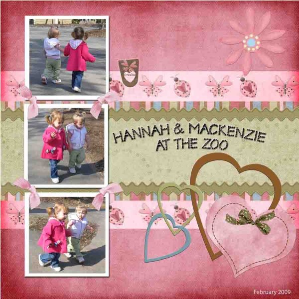 Hannah & Makenzie at the zoo feb. 2009