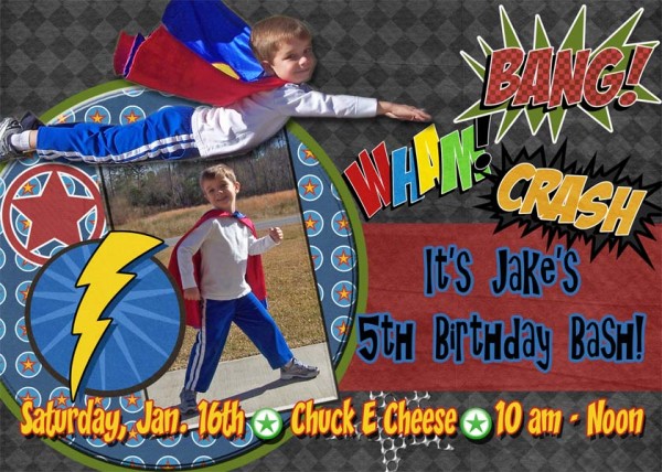 Jake's Super Birthday Invitation