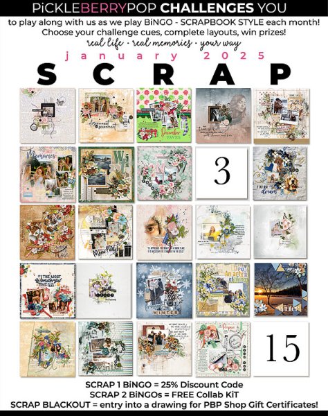 Jan 2025 Scrap Bingo - BLACKOUT