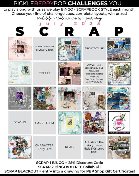July Scrap Bingo