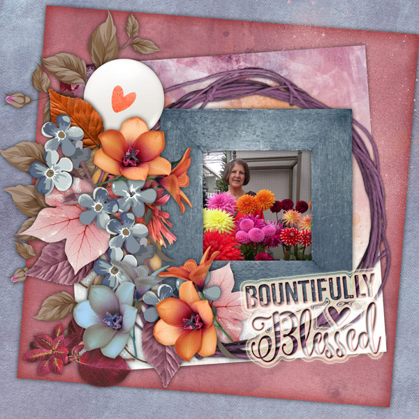 Monique with Dahlias