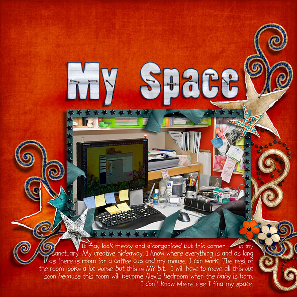 My Space - a 2 page layout page 1