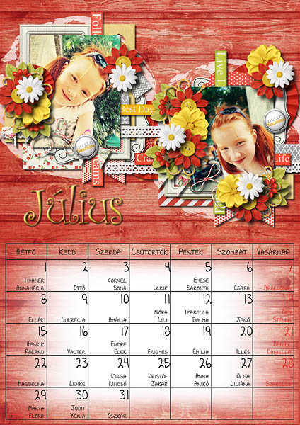 Our July calendar