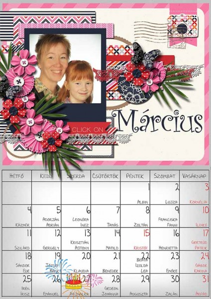 Our march calendar