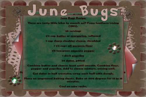 Recipe Card - June Bugs