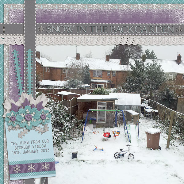 Snow In The Back Garden