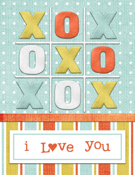 xoxo - I love you card