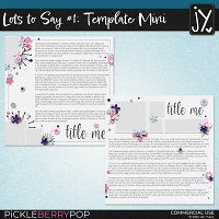 Lots to Say #1: Template Mini by Jen Yurko