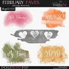 February Faves Grungy Word Art